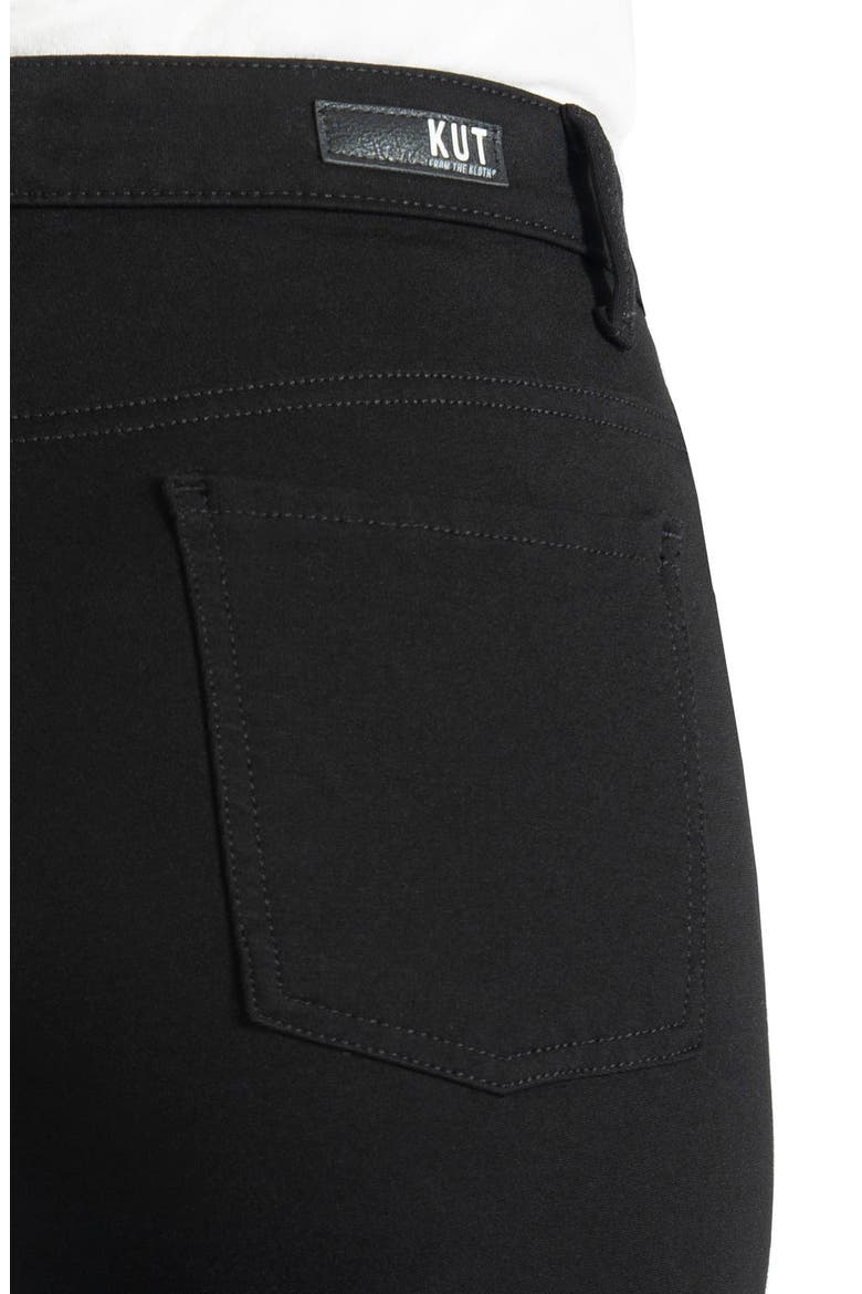 Donna High Waist Ponte Ankle Skinny Pants, Alternate, color, BLACK