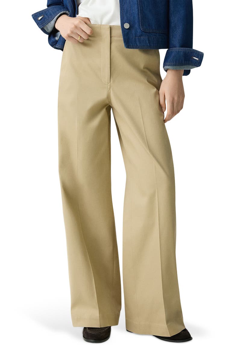Classic Stretch Cotton Pants, Main, color, TRENCH
