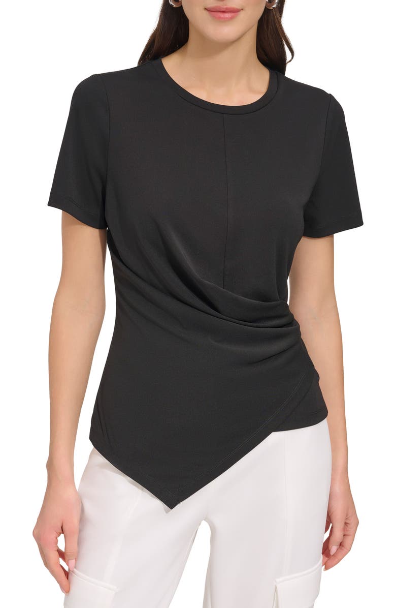 DKNY Faux Wrap T-Shirt, Main, color, 
