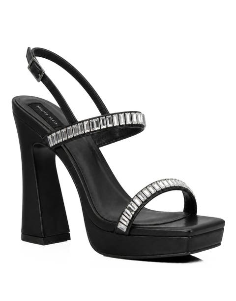 Nappa High Heels Sandals Crystal Castons Women