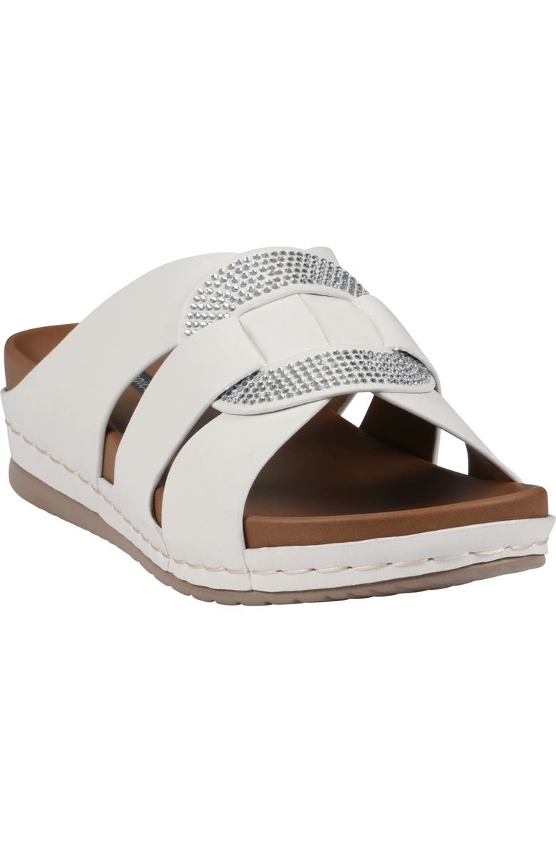 GC SHOES Betsey Comfort Slide Sandal, Main, color, White