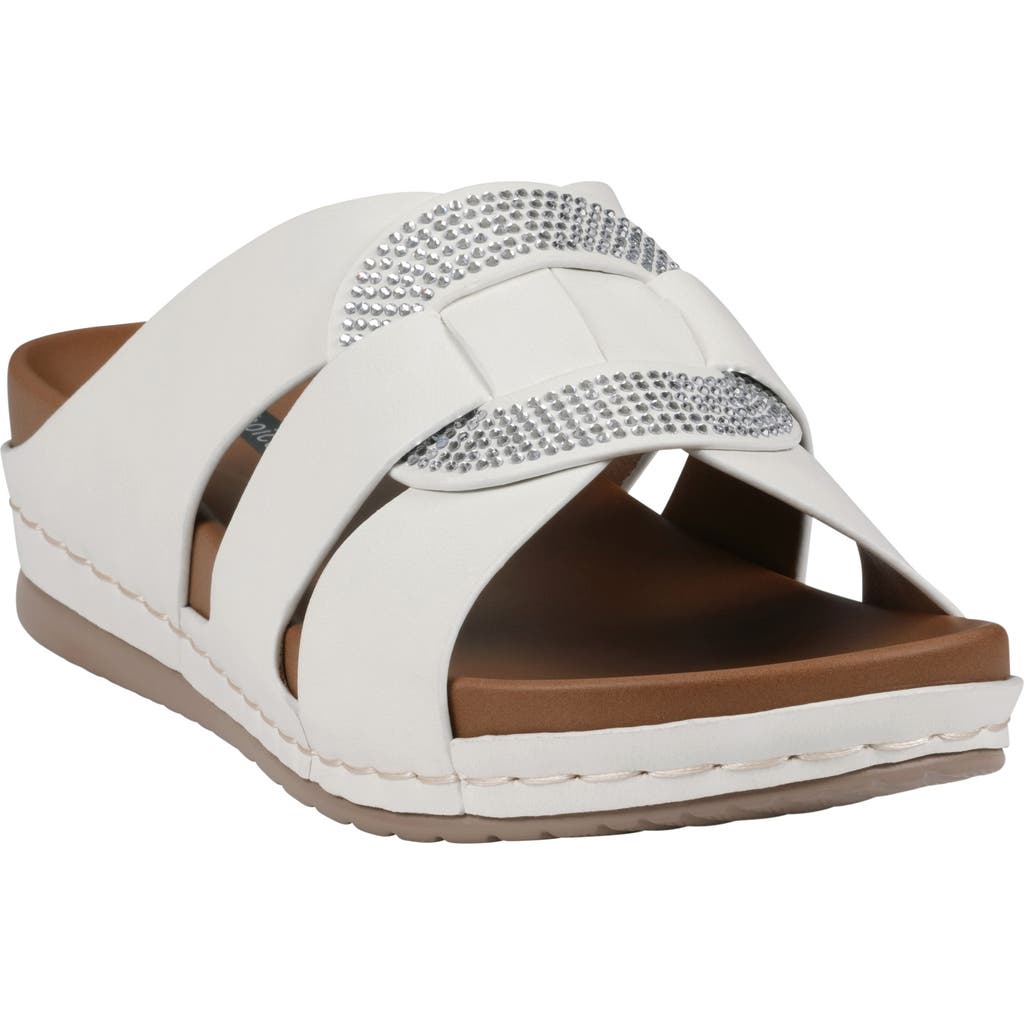 Gc Shoes Betsey Comfort Slide Sandal In White
