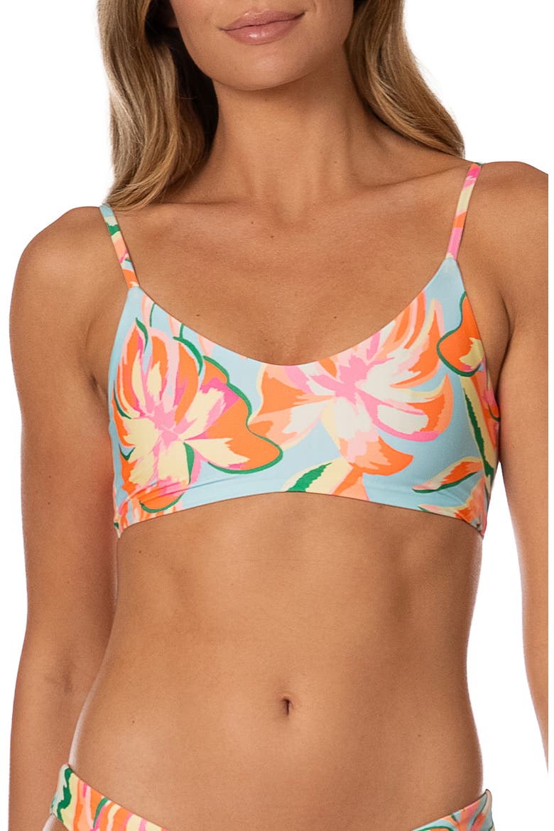 Fiesta Bloom Lanai Bikini Top, Main, color, OPEN BLUE