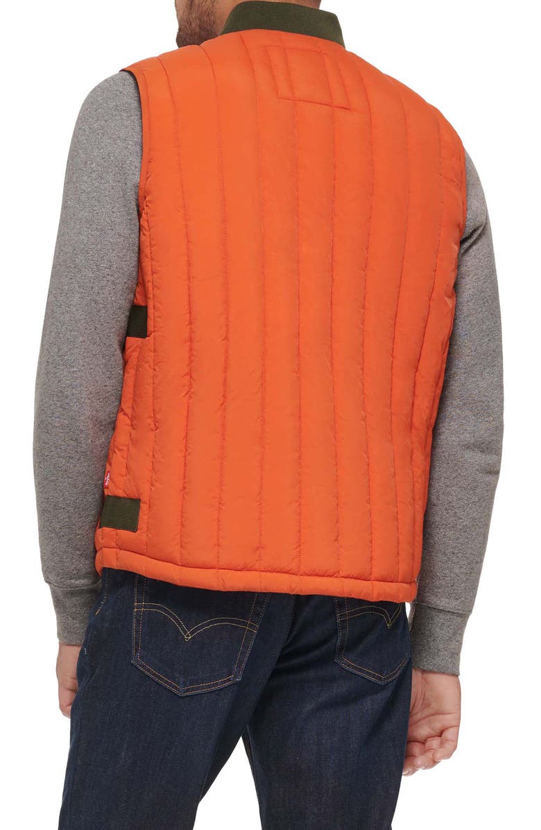 Levi's<sup>®</sup> Water Resistant Quilted Vest, Alternate, color, Orange
