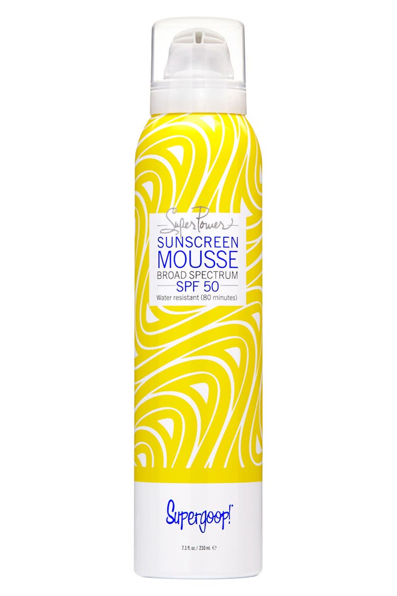 Supergoop! Super Power Sunscreen Mousse Broad Spectrum SPF 50, Main, color, NO COLOR