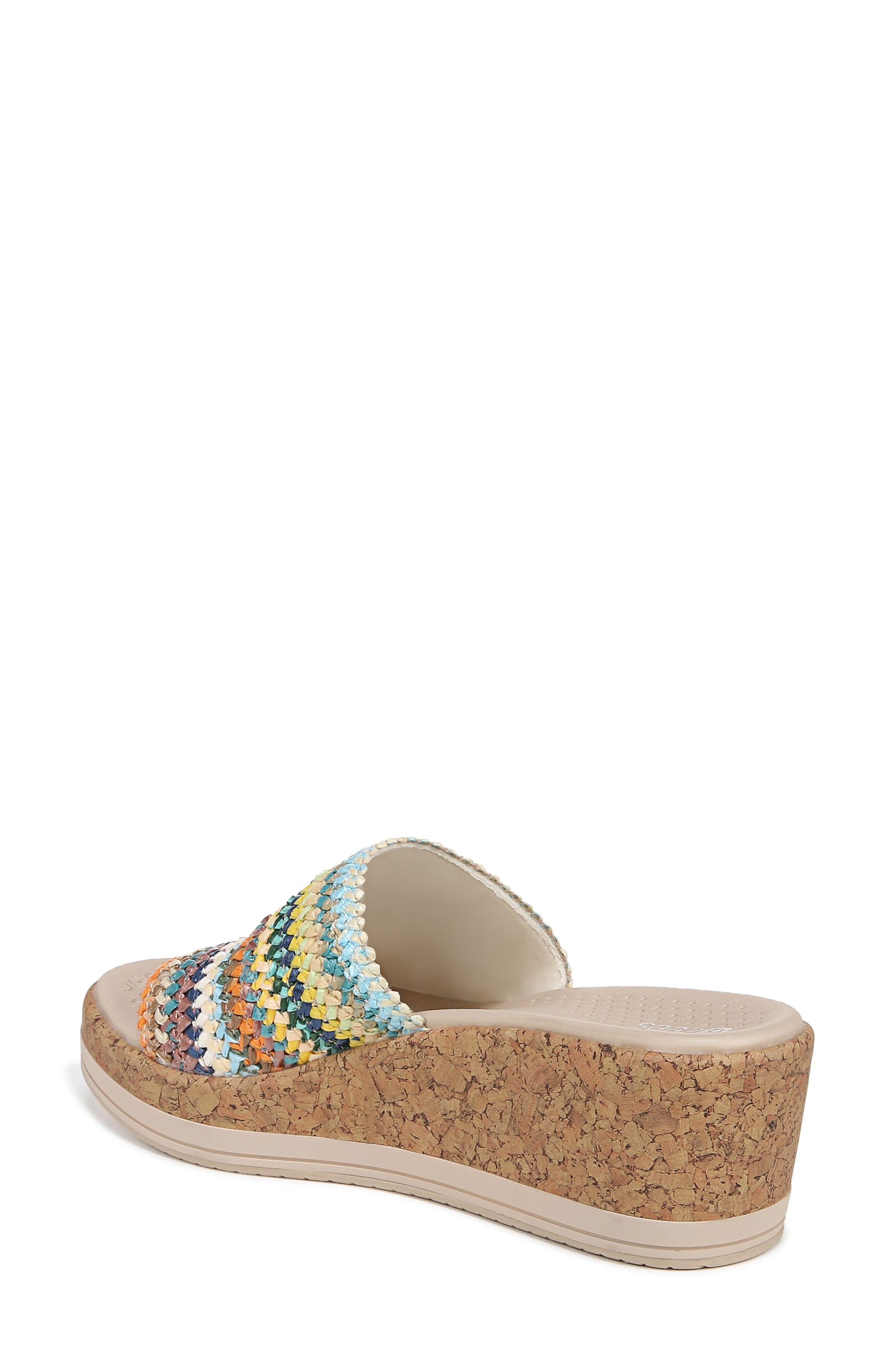 LifeStride Runaway Wedge Slide Sandal, Alternate, color, Multi