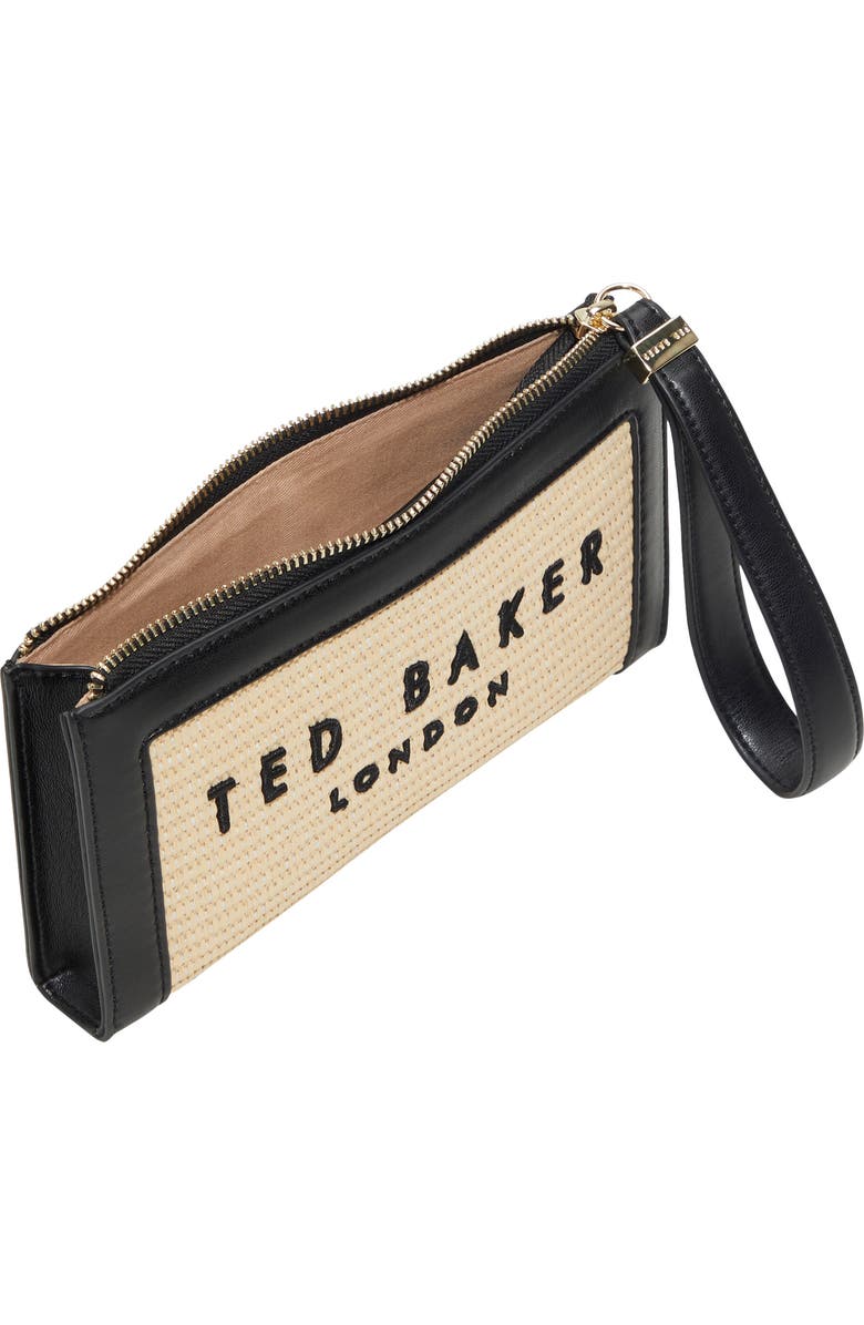 Ted Baker London Naomi Wristlet, Alternate, color, Natural/Black