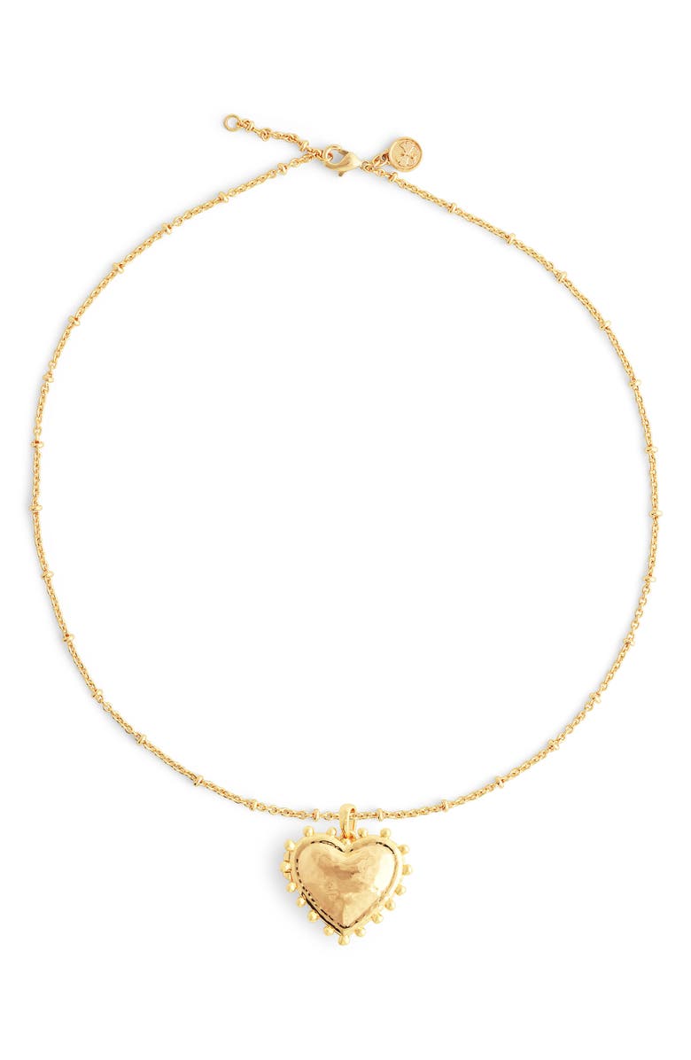 Anabel Aram Jewelry Large Heart Locket Necklace, Alternate, color, Gold