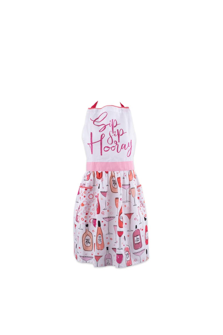 Sip Sip Hooray Skirt Apron, Main, color, Sip Sip Hooray