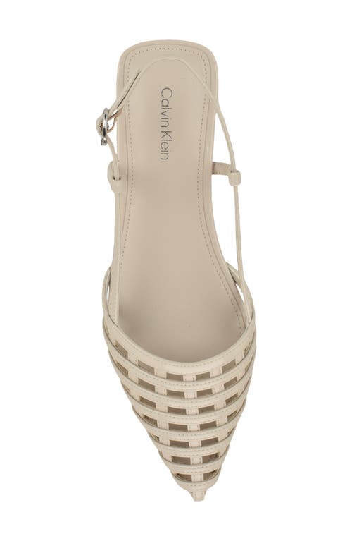 Calvin Klein Glessia Slingback Flat In White
