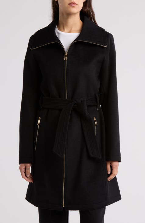 Belted Wool Blend Coat