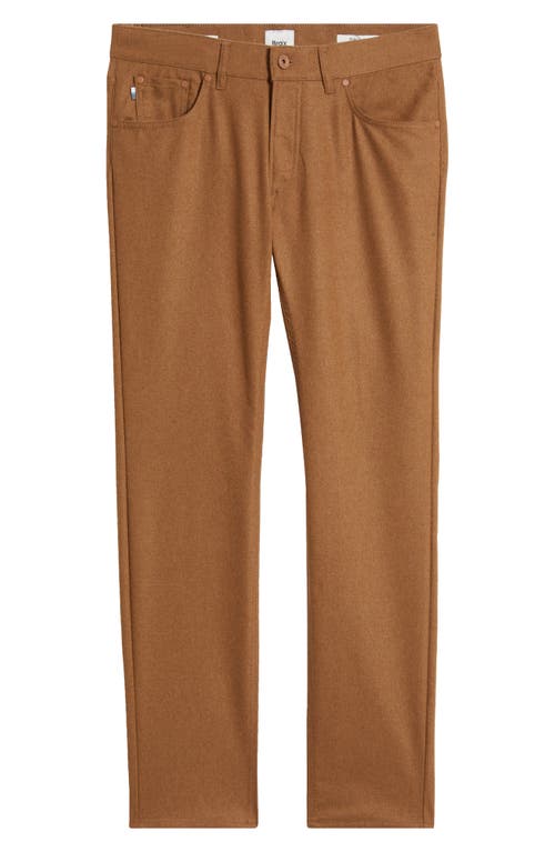Brax Chuck Modern Fit Ceramica Flannel Five-pocket Pants In Brown
