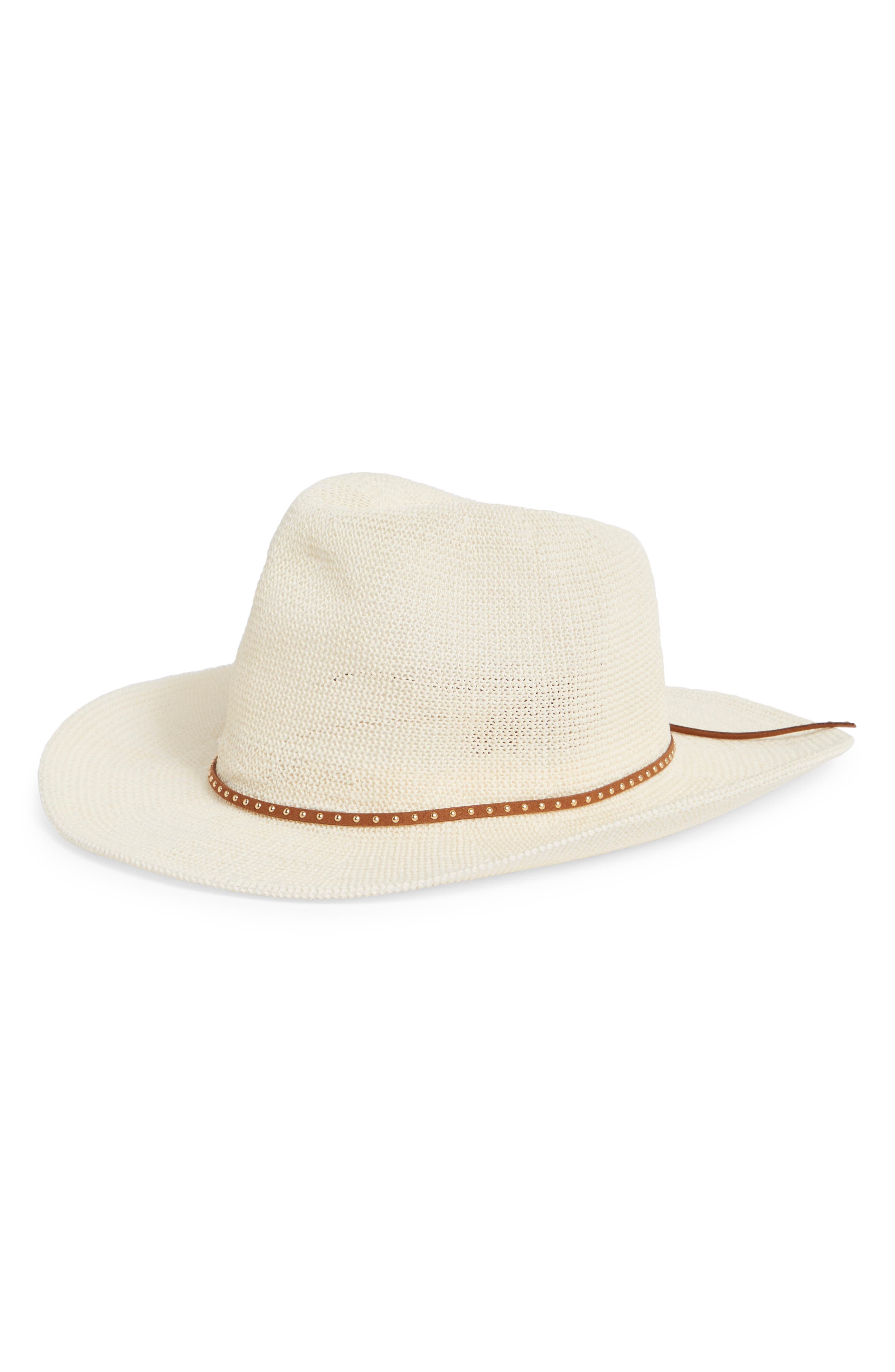 Studded Band Straw Cowboy Hat