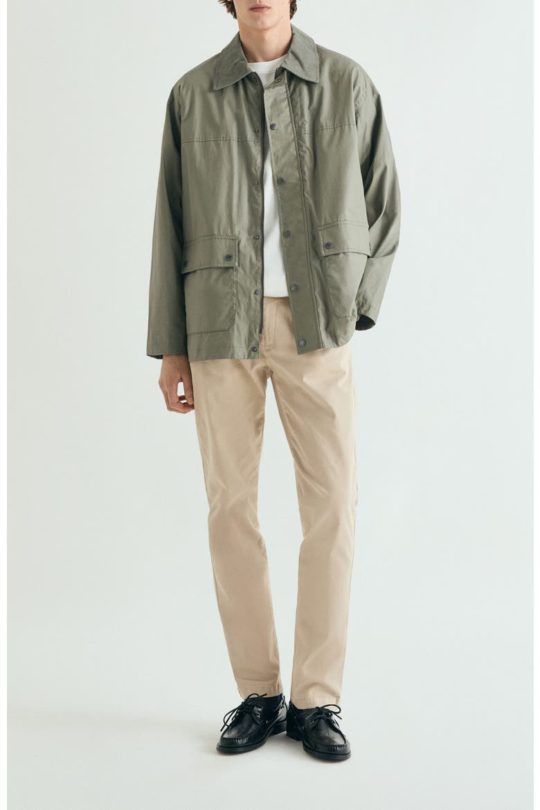 Waxed Jacket With Snaps, Alternate, color, Taupe