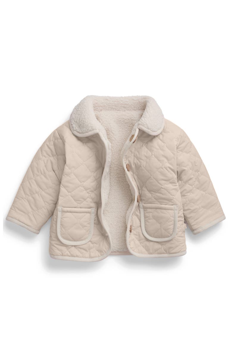 Reversible Quilted Borg Jacket, Alternate, color, Smoke Gray