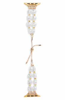 NORDSTROM RACK Faux Pearl Apple Watch® Watchband