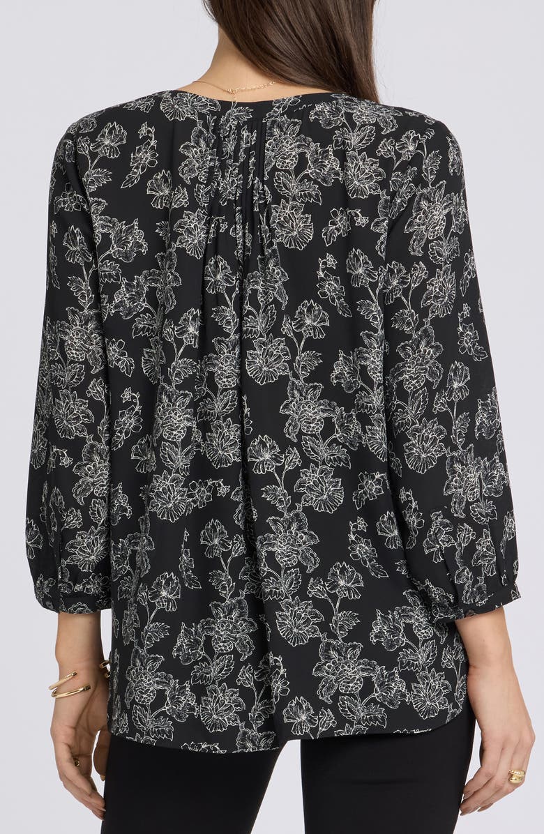 NYDJ Pintuck Top, Alternate, color, Floralesque