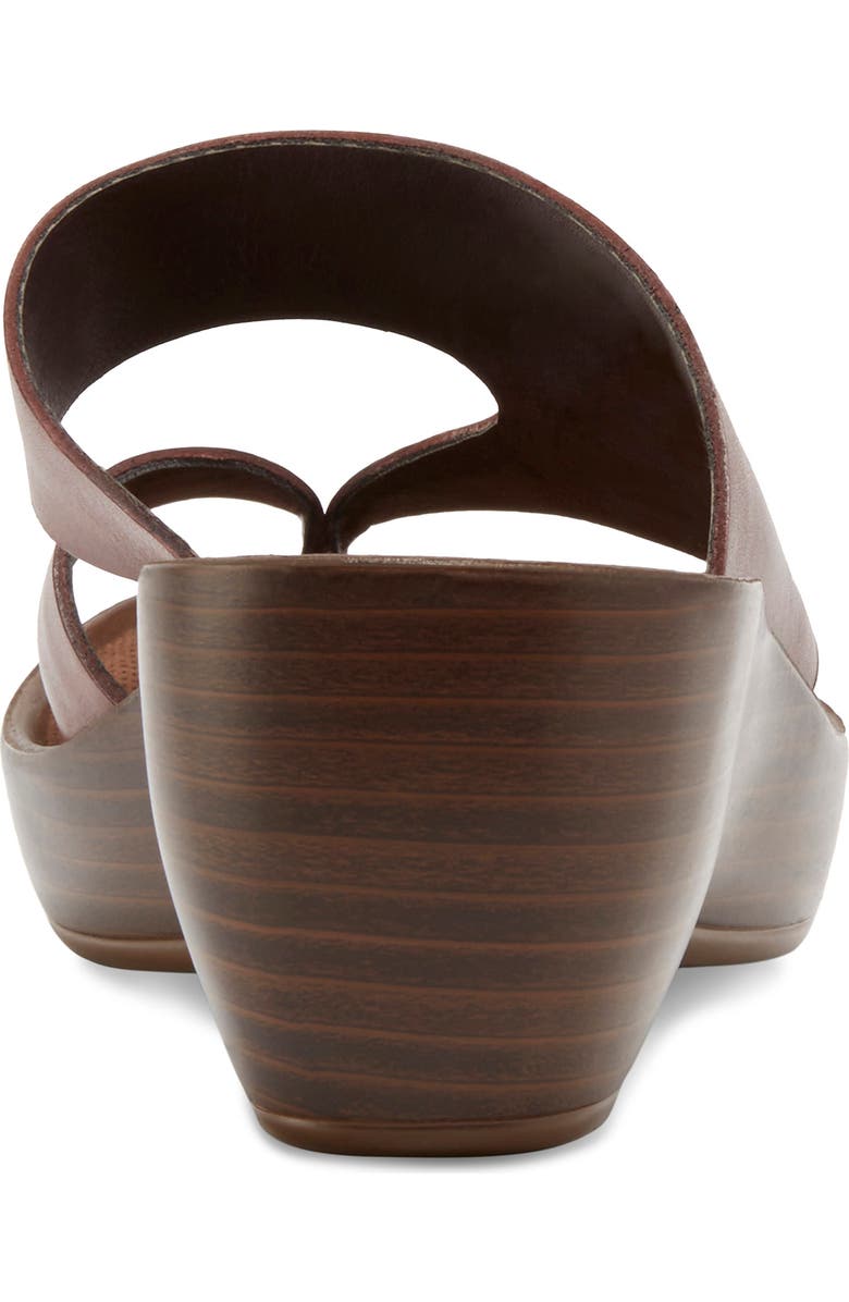 Eastland Laurel Leather Platform Wedge Sandal, Alternate, color, Mahogany