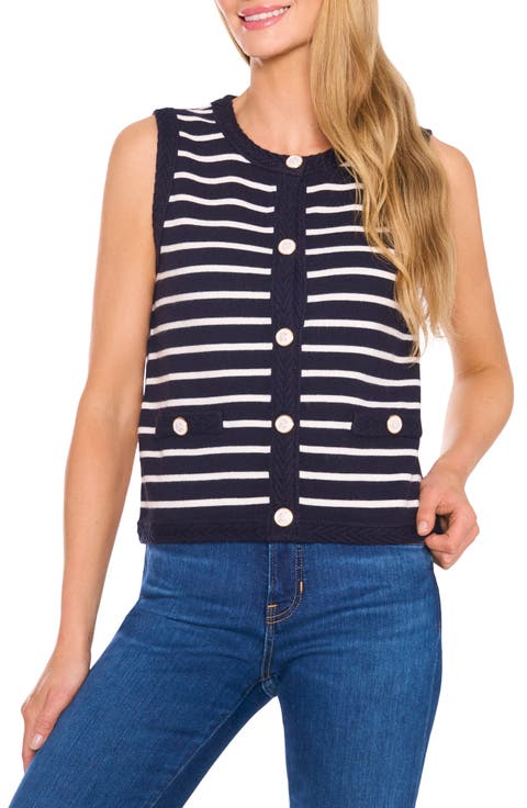 Stripe Crewneck Sweater Vest