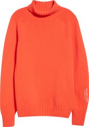 JW Anderson Logo Embroidered Wool Turtleneck Sweater