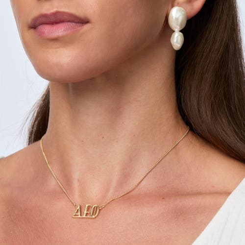 Lele Sadoughi Alpha Epsilon Phi Charm Necklace In Gold