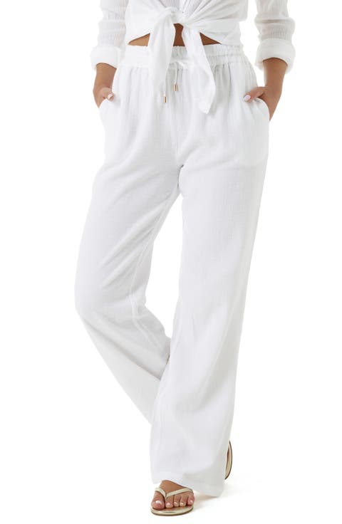 Krissy Core Cotton Gauze Cover-Up Pants