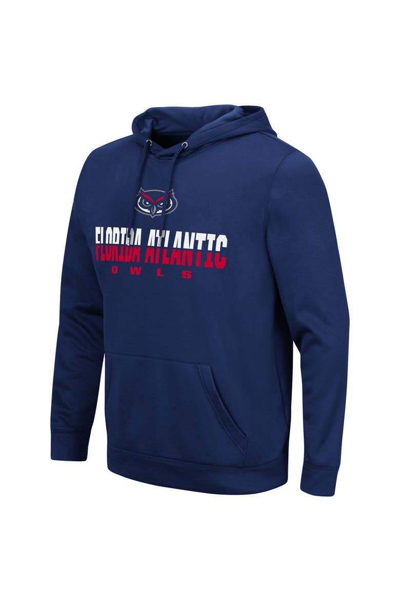 Men's Colosseum Navy Florida Atlantic Owls Lantern Pullover Hoodie, Alternate, color, Navy