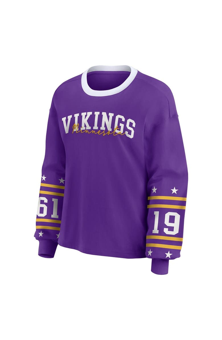 WEAR by Erin Andrews Women's WEAR by Erin Andrews Purple Minnesota Vikings Plus Size Sport Long-Sleeve T-Shirt, Alternate, color, Purple