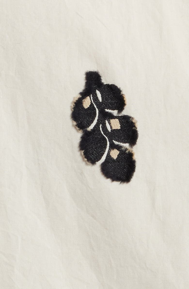 NN07 Freddy 5737 Leaf Jacquard Organic Cotton Button-Up Shirt, Alternate, color, Ivory