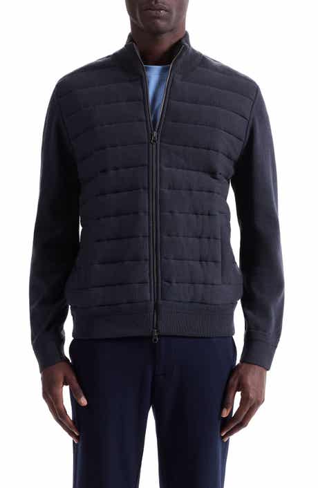Quilted Zip-Up Sweater Jacket