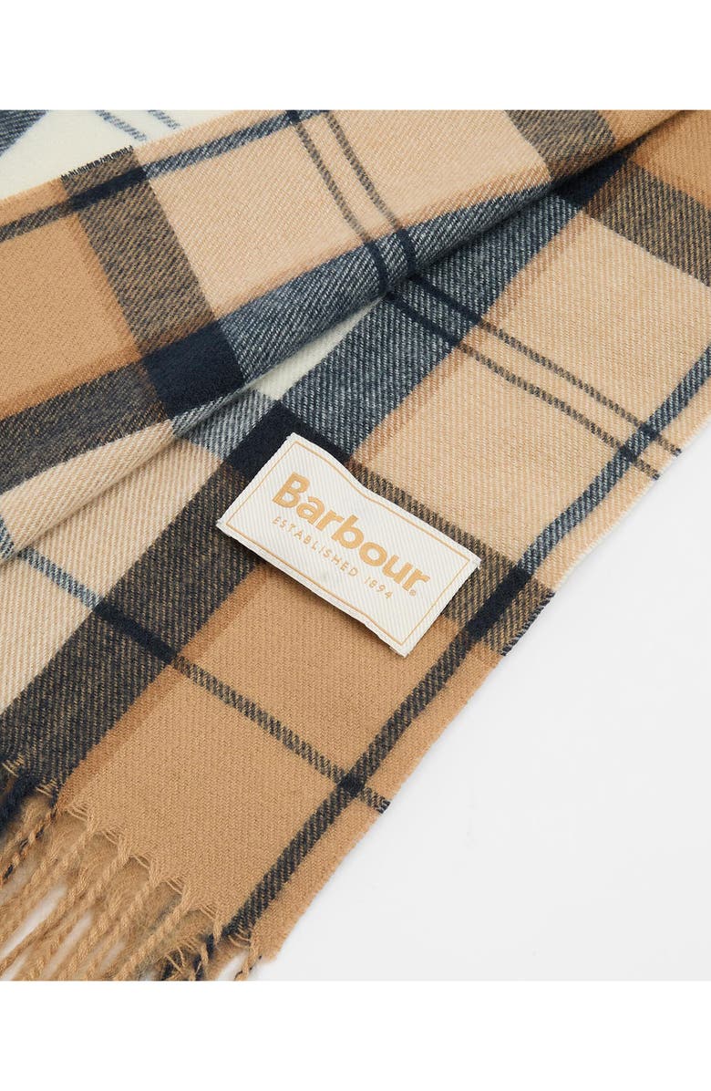 Barbour Hailes Plaid Scarf, Alternate, color, Hessian Navy Tartan