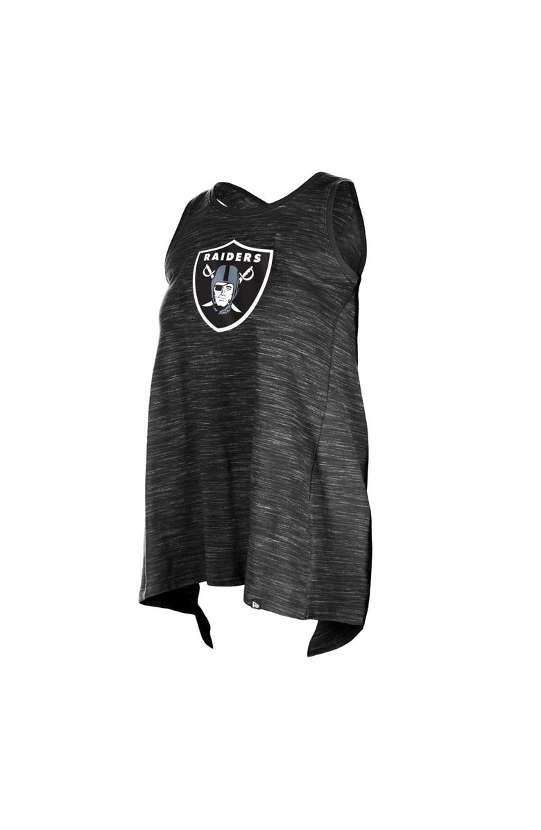 New Era Women's New Era  Black Las Vegas Raiders Plus Size Space Dye Active Tank Top, Alternate, color, Black