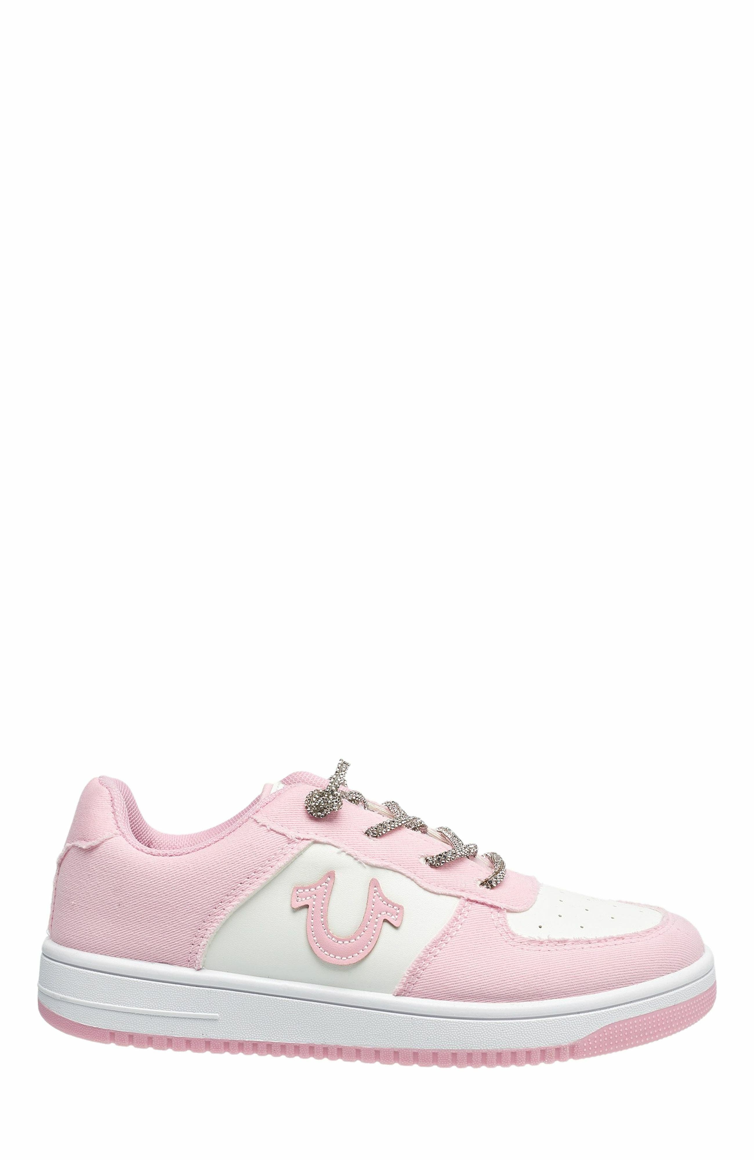 Girl's Allison Logo Sneaker, Alternate, color, PINK