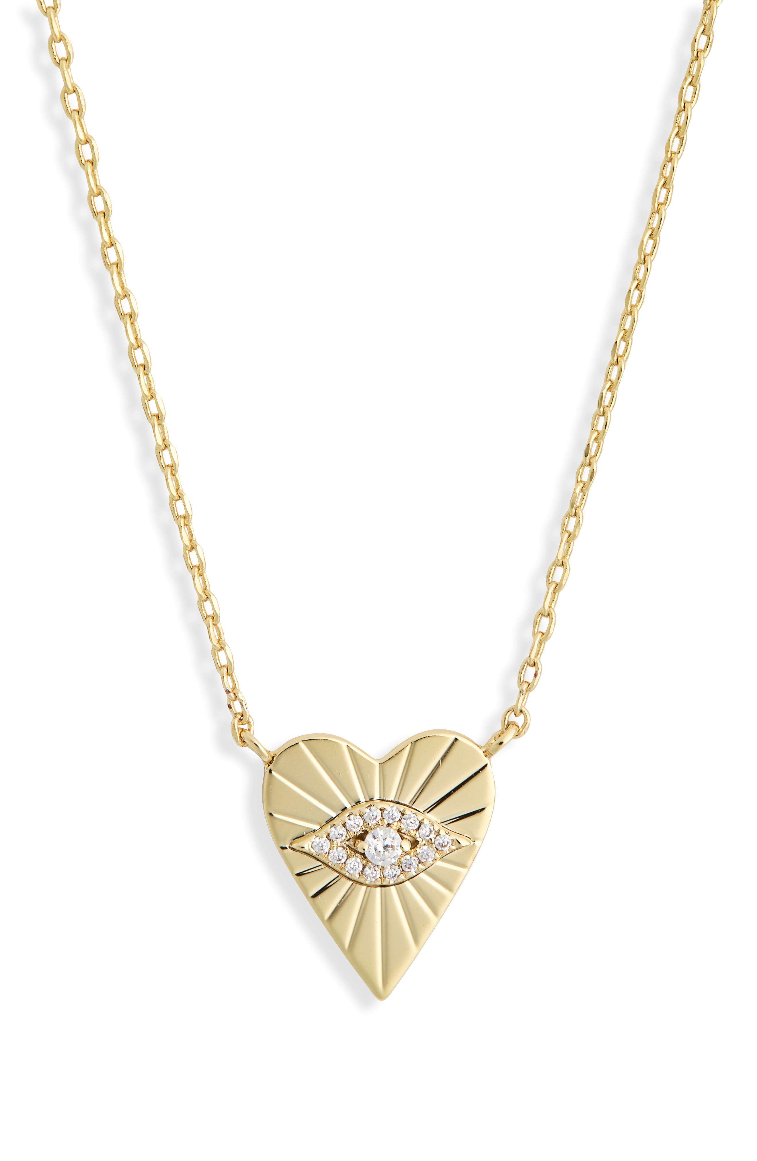 Electric Picks Tinsley Evil Eye Heart Pendant Necklace