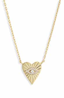 Electric Picks Tinsley Evil Eye Heart Pendant Necklace