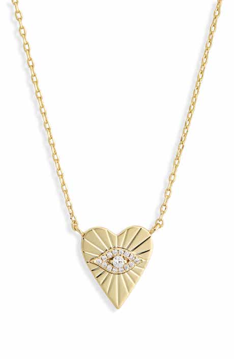 Electric Picks Tinsley Evil Eye Heart Pendant Necklace