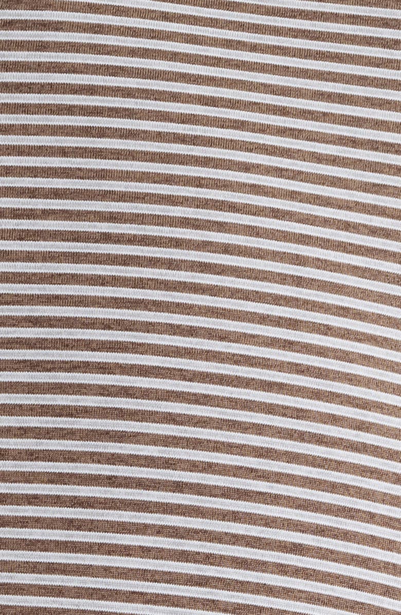 Peter Millar Ambrose Stripe Performance Jersey Polo, Alternate, color, Antique Walnut