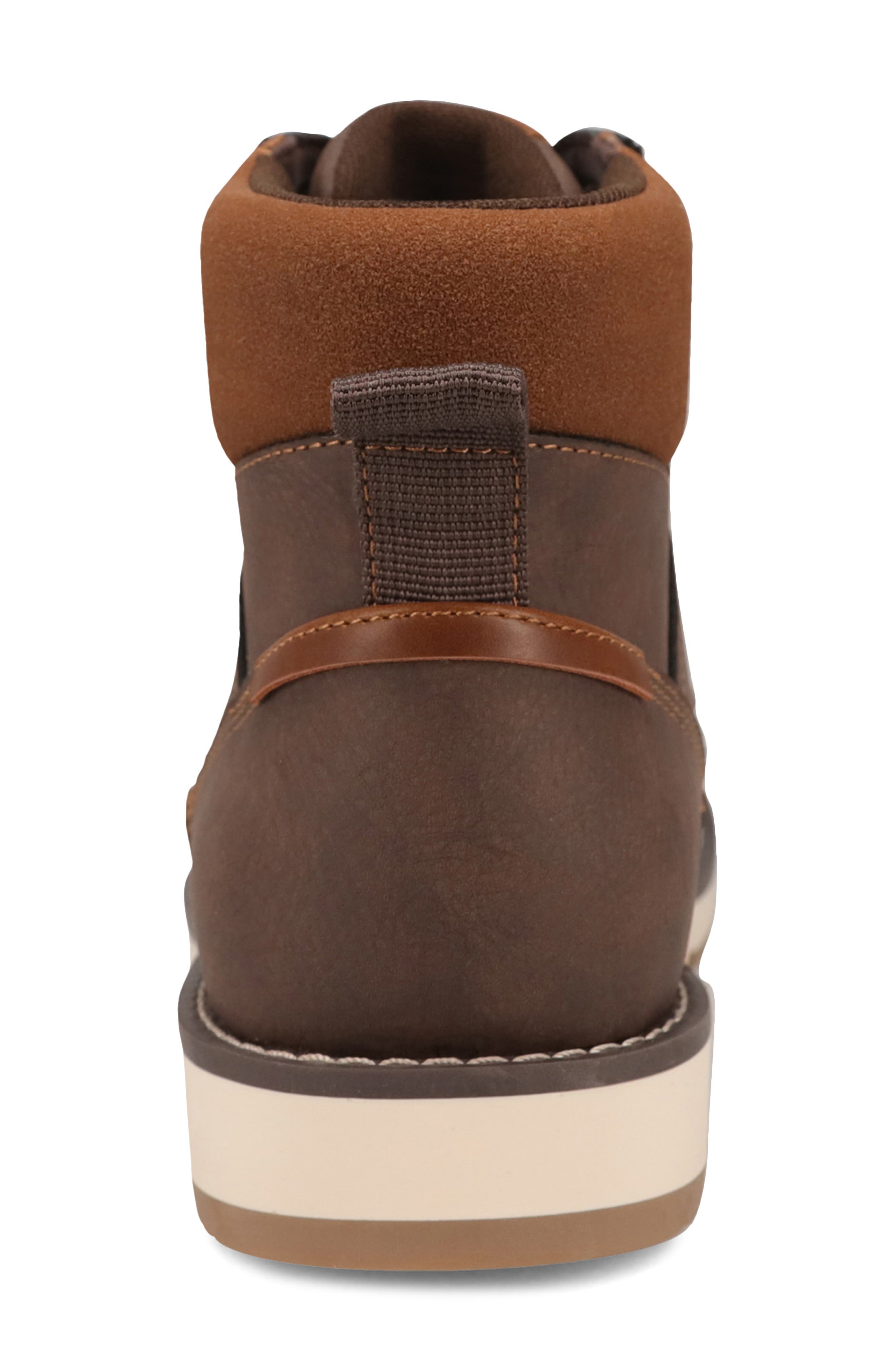 Dustin Faux Leather Boot, Alternate, color, DARK BROWN