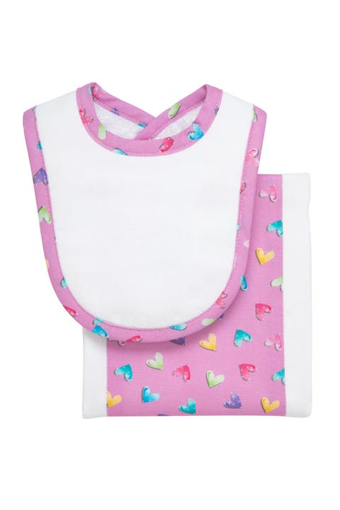 Print Drooler Bib 
Burp Set
