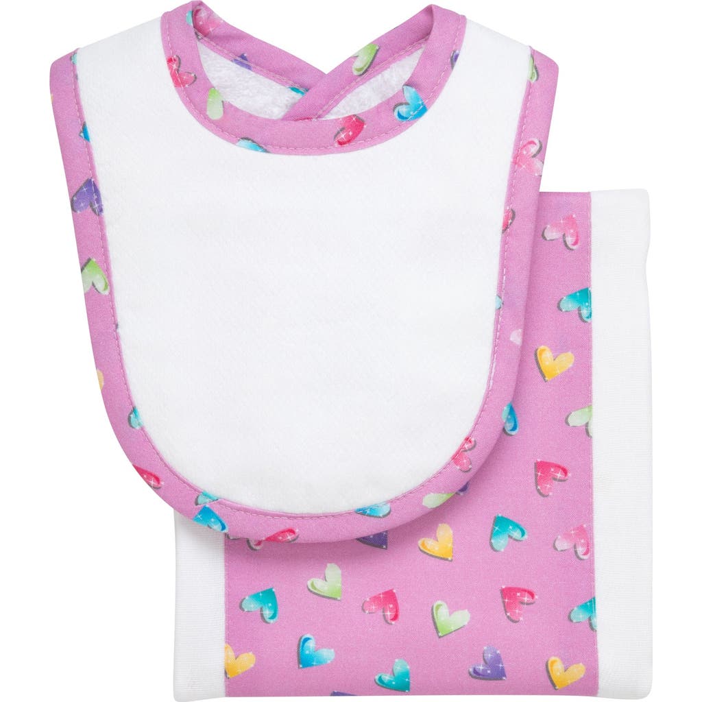 3 Marthas Print Drooler Bib & Burp Set