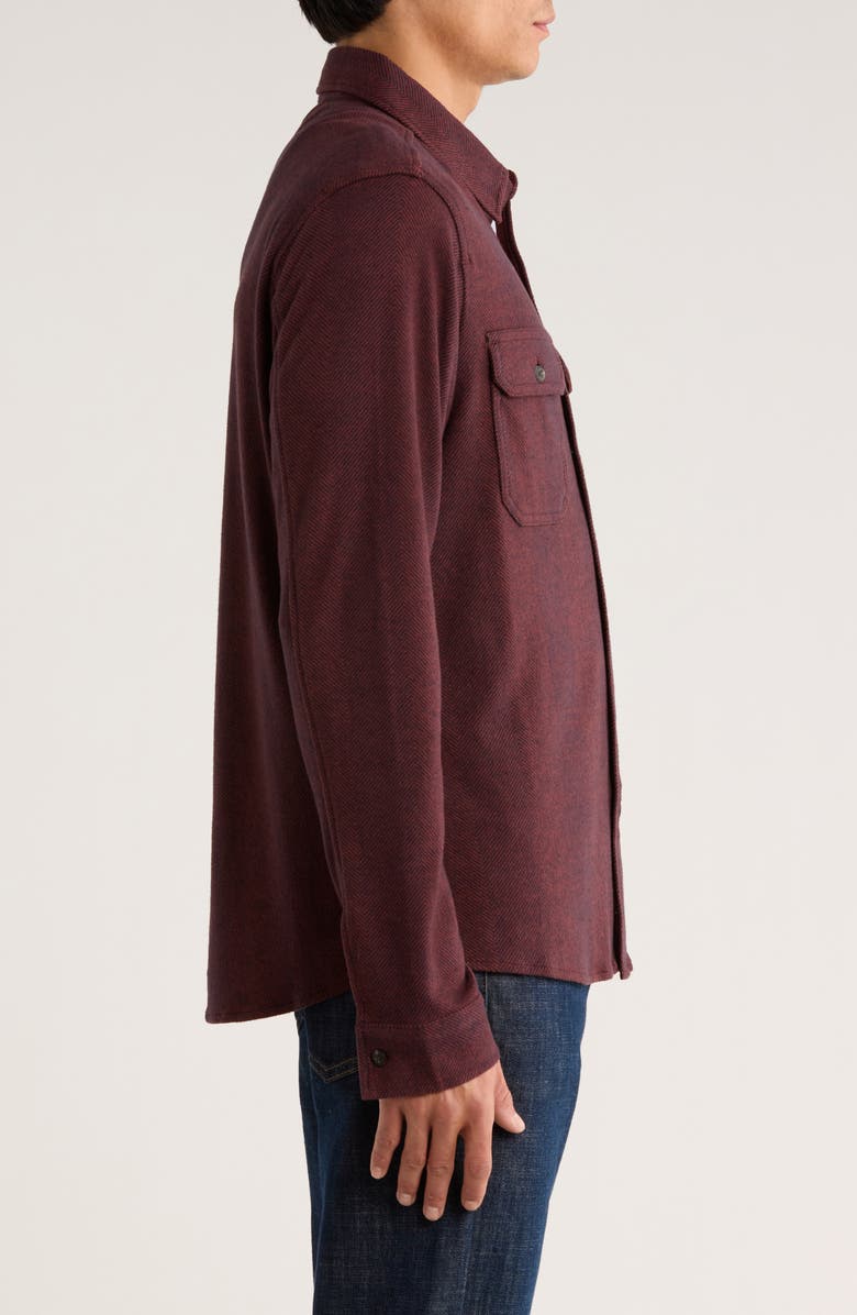 7 Diamonds Generation Herringbone Stretch Button-Up Shirt, Alternate, color, Burnt Orange