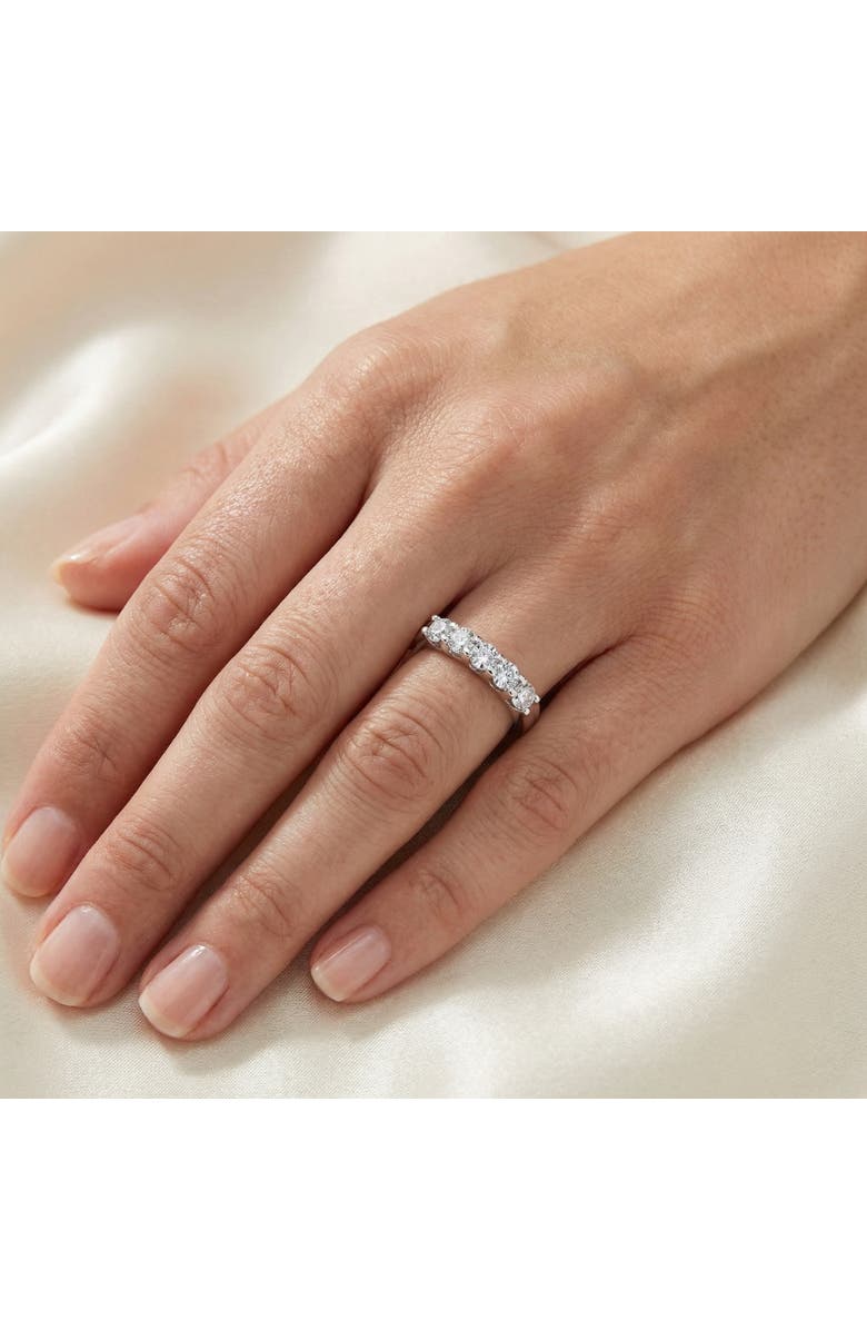 Bliss Diamond 1ct Lab Grown Diamond 5-Stone Wedding Women's 10k Gold Ring, Alternate, color, 10K White Gold