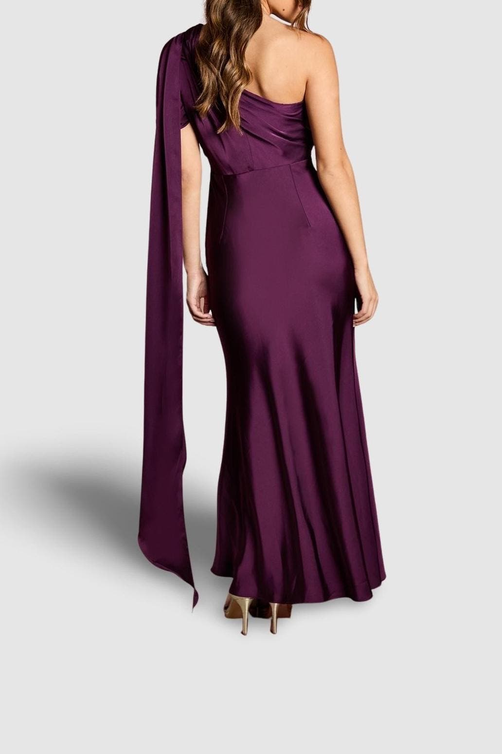 satin fishtail maxi dress Deven