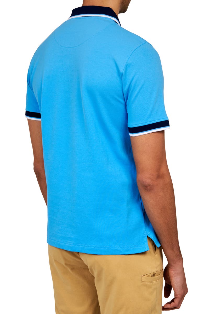 CONSTRUCT Slim Fit Solid Cotton Stretch Pique Polo, Alternate, color, Blue