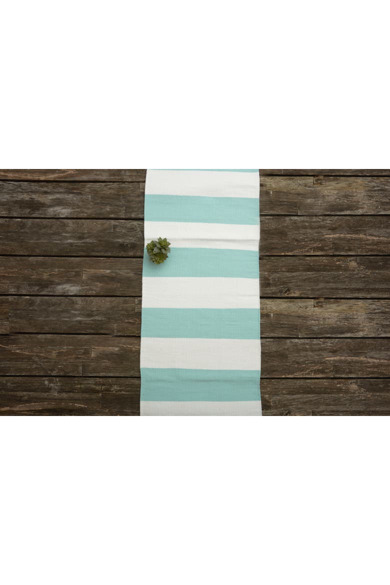 Cabana Sky Blue Stripes Table Runner, 14" x 72", Alternate, color, Blue