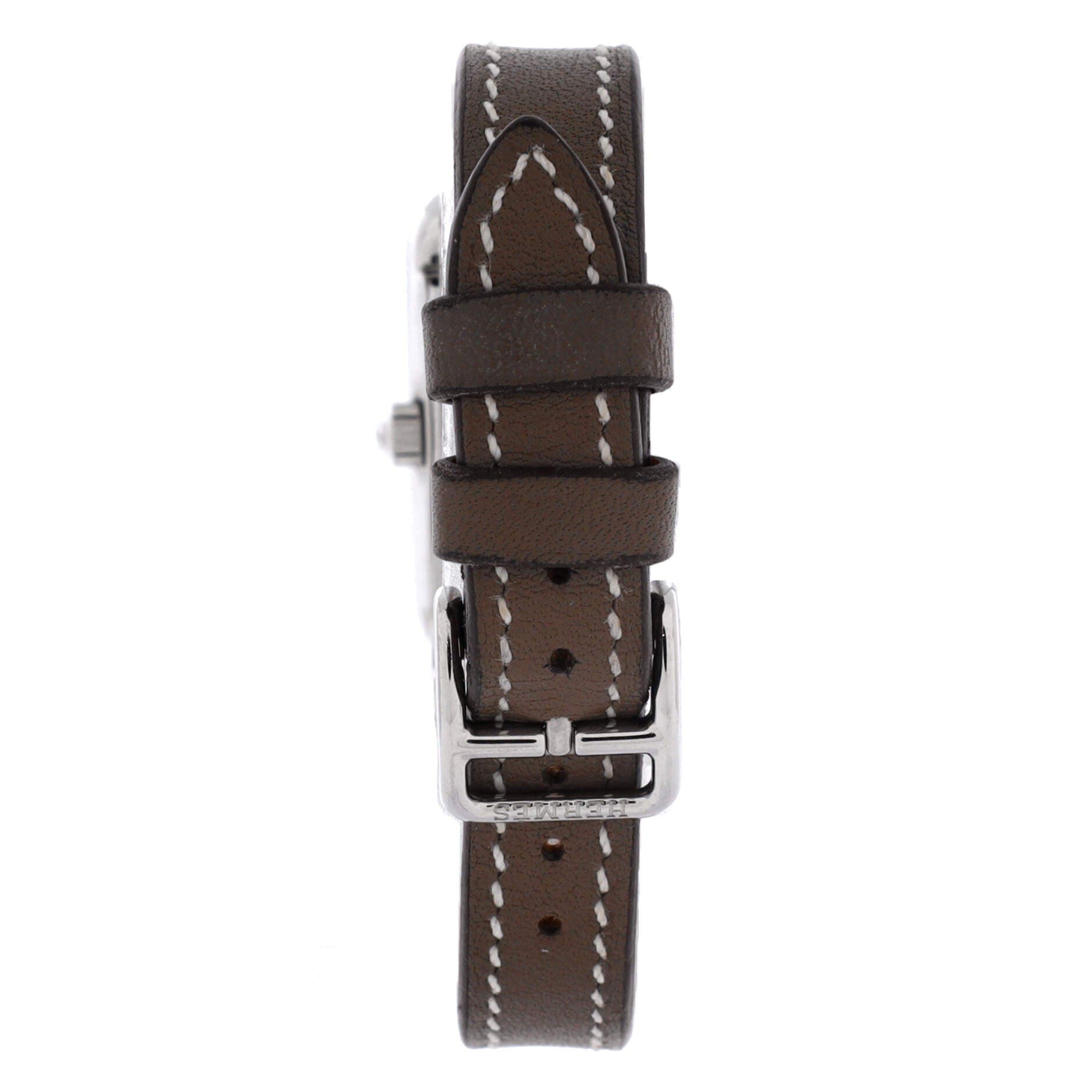 Nantucket Quartz Watch Stainless Steel and Leather 17, Alternate, color, Gray