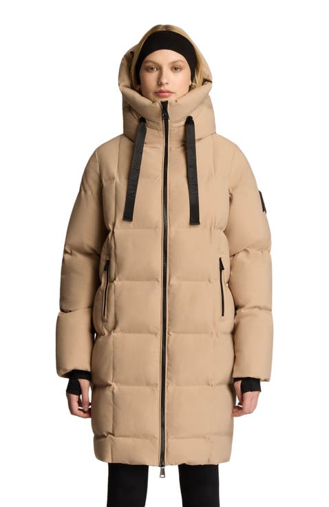 Cluze Mid-Length Puffer with Square Quilting