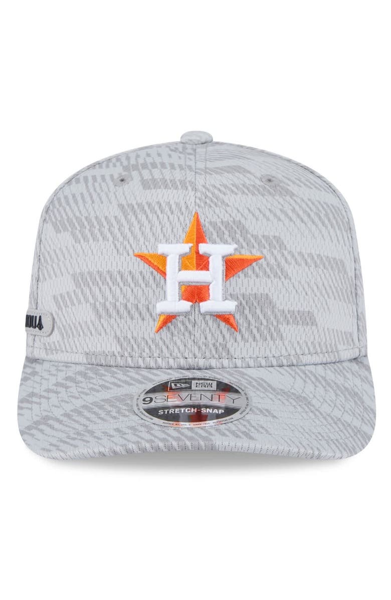 New Era Men's New Era Gray Houston Astros 2025 MLB Clubhouse 9SEVENTY Stretch-Snap Hat, Alternate, color, Gray