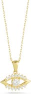 GLAZE JEWELRY Cubic Zirconia Evil Eye Pendant Necklace
