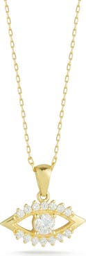 GLAZE JEWELRY Cubic Zirconia Evil Eye Pendant Necklace